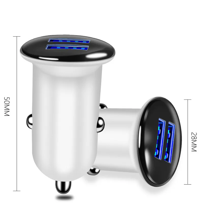 3. Charge Adapter Mini Dual USB 2 Port Car Charger Max Mobile Phone LED |