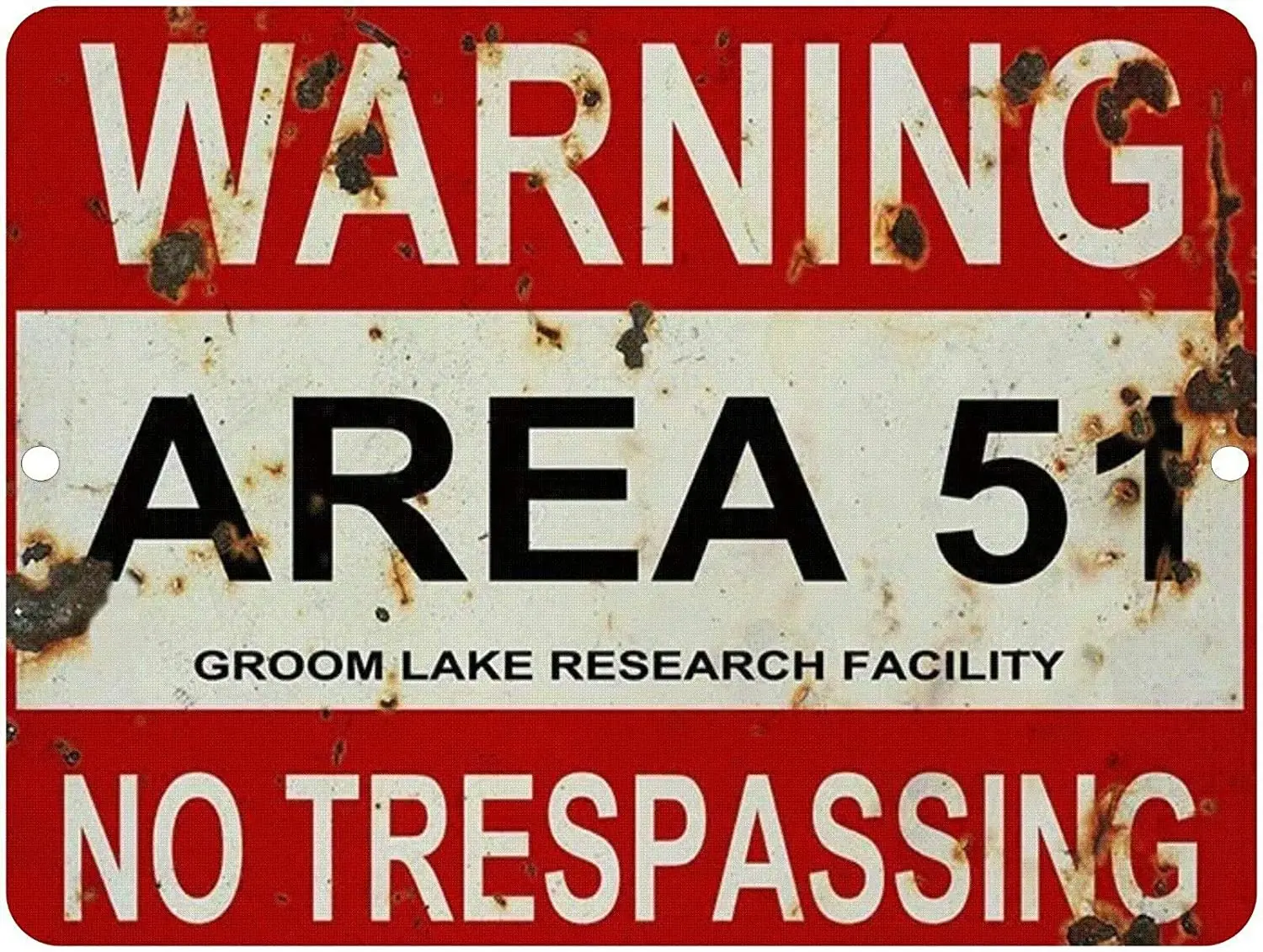 

Funny Retro Decorative Metal Warning Warning Sign Warning Arer 51 No Trespassing Home Decoration Metal Tin Sign 8x12 Inches