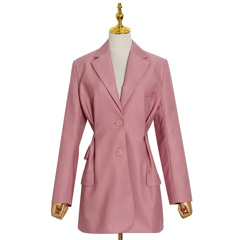 

New deep v-neck profile sexy waist slim small suit jacket women's bag hip skirt