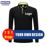 new men and women polo shirt customized logo casual embroidery high quality polo shirt print long sleeve clothing onecool 2021