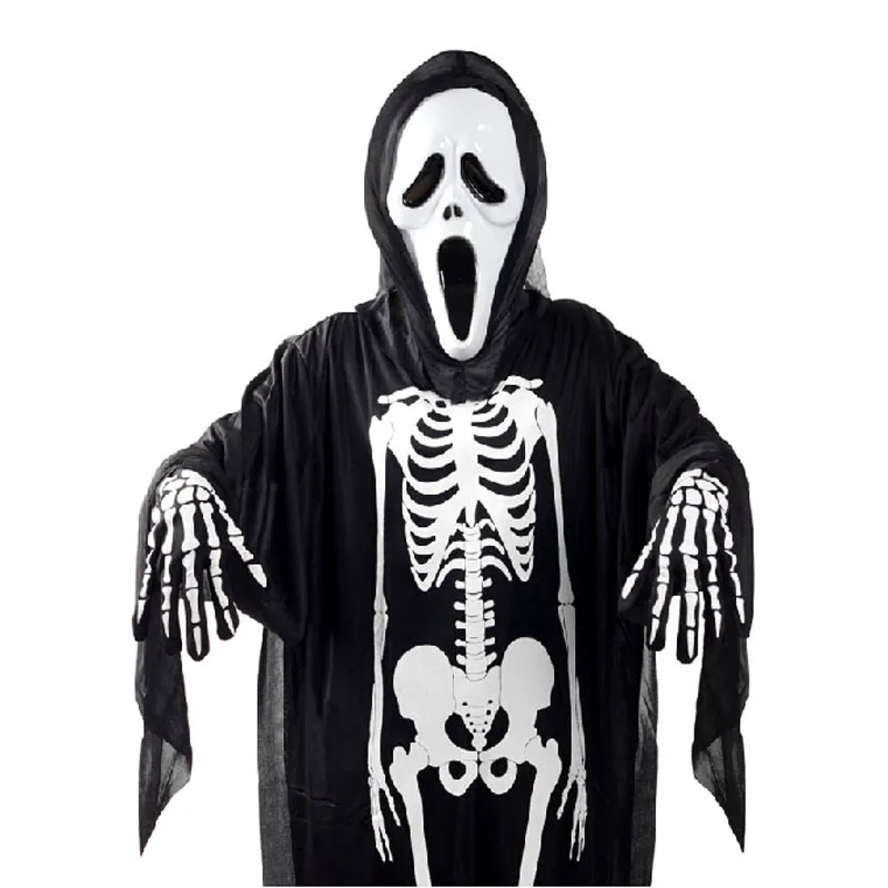 

Halloween Party Cosplay Costume for Parents and Kids Skull Skeleton Horror Scary Robes Ghost Suit Adult Kids Christmas Party