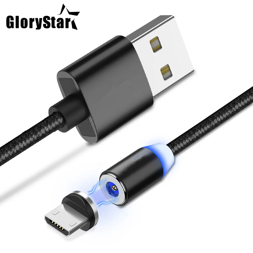 New Magnetic Cable Nylon Micro USB Cord Cabo 1M/2A Charging Wire Magnet Type-C For Android Type C | Электроника