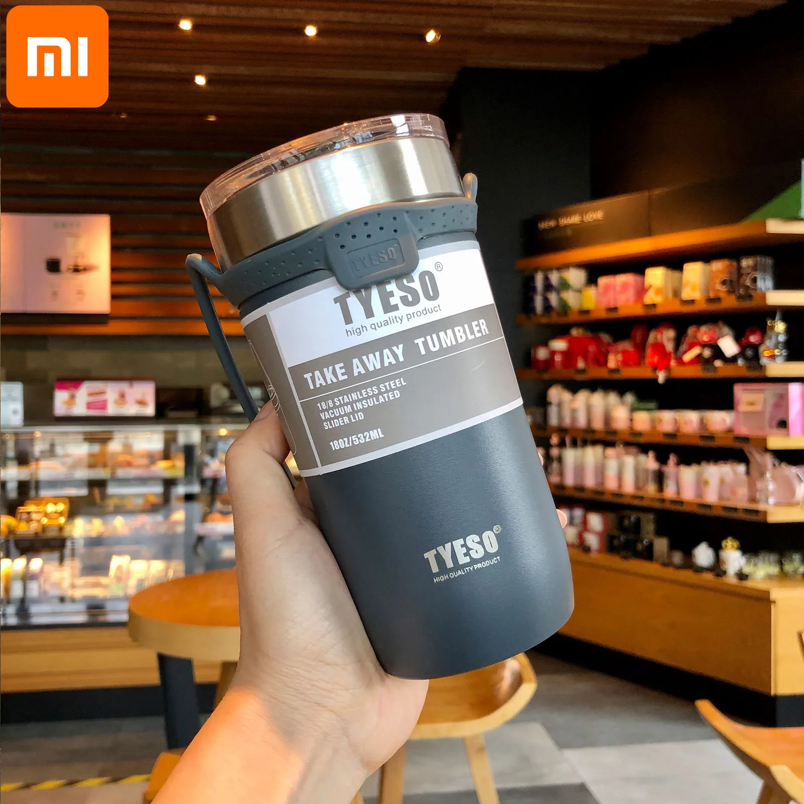

Xiaomi 550ml Double Stainless Steel Coffee Thermos Mug with Non-slip Case Car Vacuum Flask Travel Insulated Bottle 710ml Gifts
