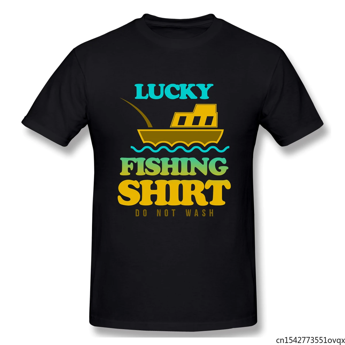 

Lucky Fishing Shirt Apparel Pun Funny Fish Men's and Women's Same Style Fashion Trend Tshirt Four Seasons Casual