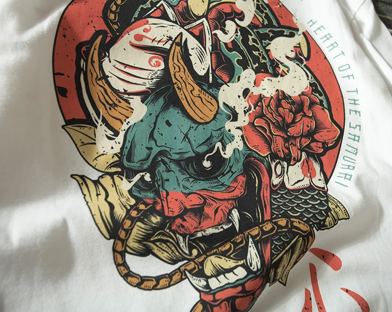 

European and American hip-hop street short-sleeved T-shirt personality Harajuku style national tide devil head summer loose ins