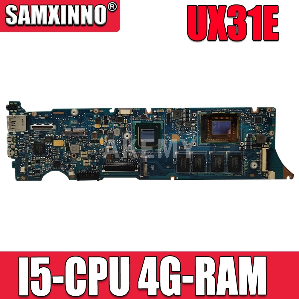 

UX31E REV3.2/3.1 i5 CPU 4GB RAM motherboard For ASUS ZenBook UX31E UX31 Mainboard Processor Memory on board 100% tested