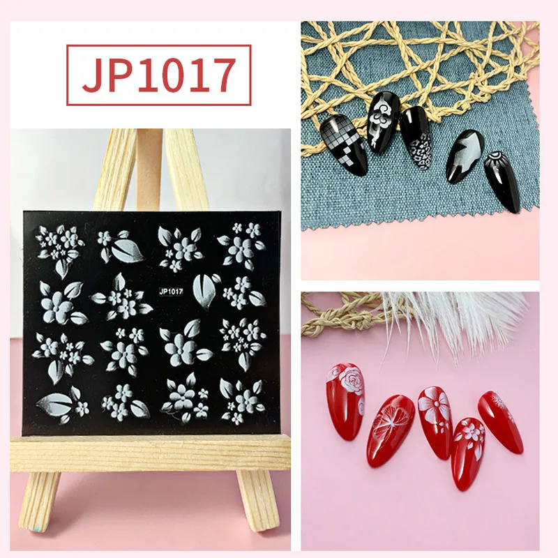 

1pc White Snowflakes Nail Transfer Foils Sliders Adhesive Stickers Decals Manicure Winter Christmas Nail Art Decorations
