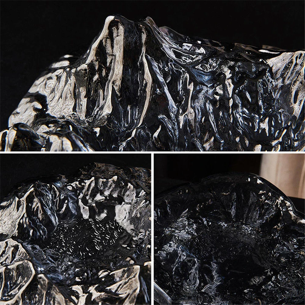 

Modern Glass Crystal Ashtray Home Creative Mountain Model Iceberg Ashtray Living Room Desktop Decoration smoking accessories