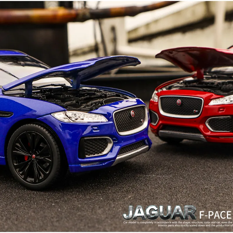 Внедорожник Welly 1:24 JAGUAR F Pace модель автомобиля из красного сплава Литые и