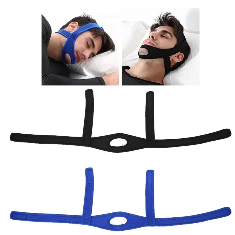 

2 Colors Unisex Anti Snoring Chin Strap Brace Hollow Out Ajustable Snore Reduction Stopper Bandage Belt Mouth Guard Sleep Aids