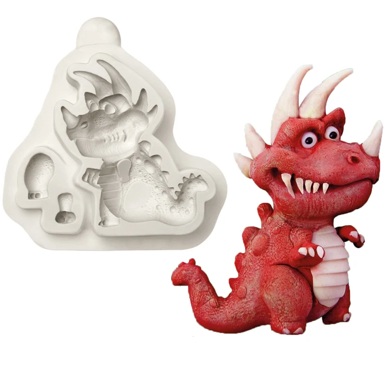 Т Рекс Динозавр плесень Силиконовая форма помадка торт украшения инструмент