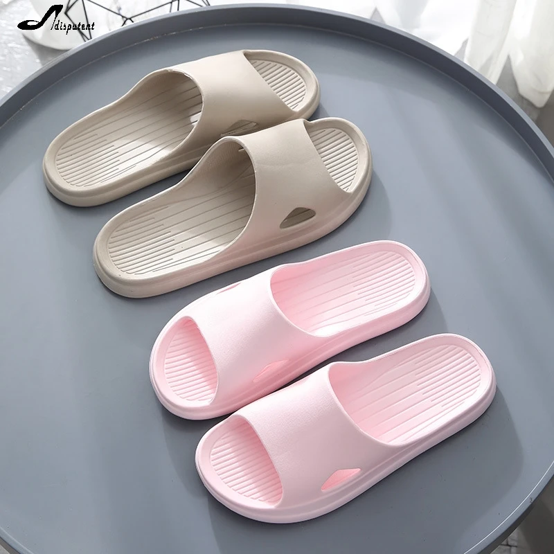 Adisputent Summer House Slippers Shoes Woman Couples Stylish Adult Sandals Slip-Proof Thick-Soled Indoor Outdoor Men Flip Flops