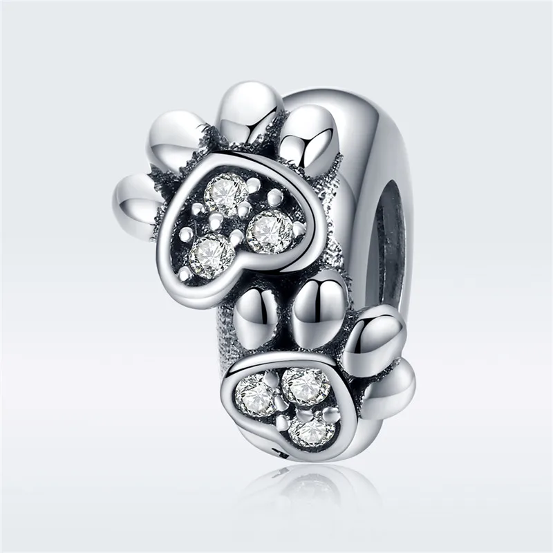 Подходит браслет в европейском стиле оригинальный 925 пробы серебро белый CZ