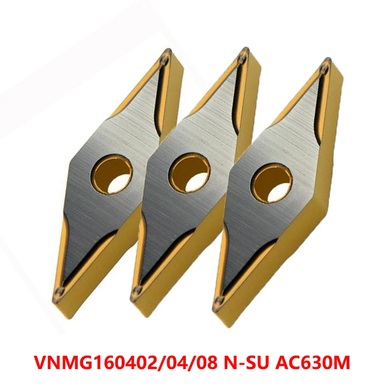 VNMG160402 VNMG160404 VNMG160408 N-SU AC630M VNMG 160402 160404 160408 Carbide Inserts Lathe Cutter Turning Tool 100% Original