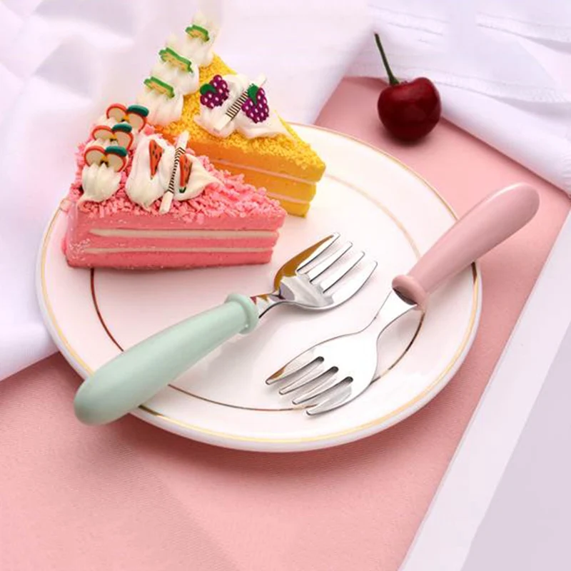 3 шт. детские ложки вилки коробка дети из нержавеющей стали столовые приборы