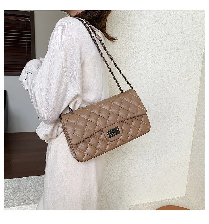 Известный бренд Женская клетчатая цепочка маленькая квадратная сумка роскошная