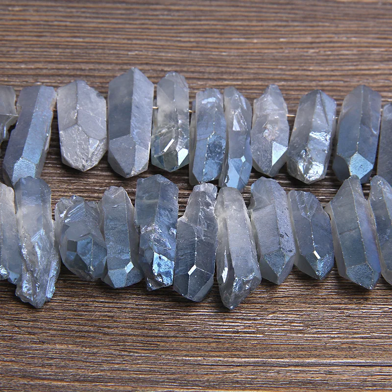 Титана натуральный кристалл кварца топ просверленные точка палка бусы украшение