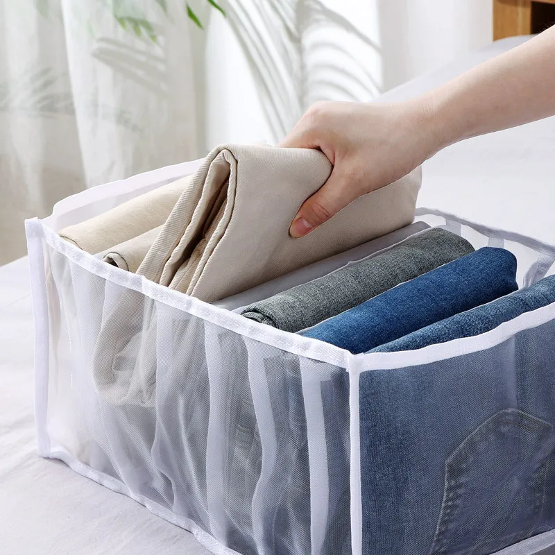 

Underwear Organizer Desk Storage Box Floding Dividers for Drawer OIrganizers Clothes Bedroom Nylon Storage Box for Things