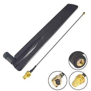 18dbi 2,4 Ghz WIFI антенна c разъемами RP SMA мужские универсальные антенны + UFL IPX к RP SMA ОТРЕЗОК кабеля 17 см