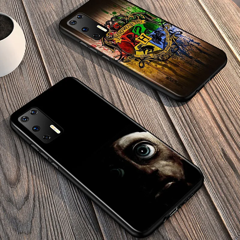 

Cute Potter Love For Huawei P40 P30 P20 Pro P10 P9 P8 Lite E Plus 5G 2019 Phone Case Bright Black Silicone Cover