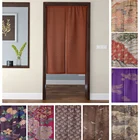 Японские кухонные короткие занавески, дверные занавески с принтом крана, красочные художественные подвесные занавески для гостиной, спальни