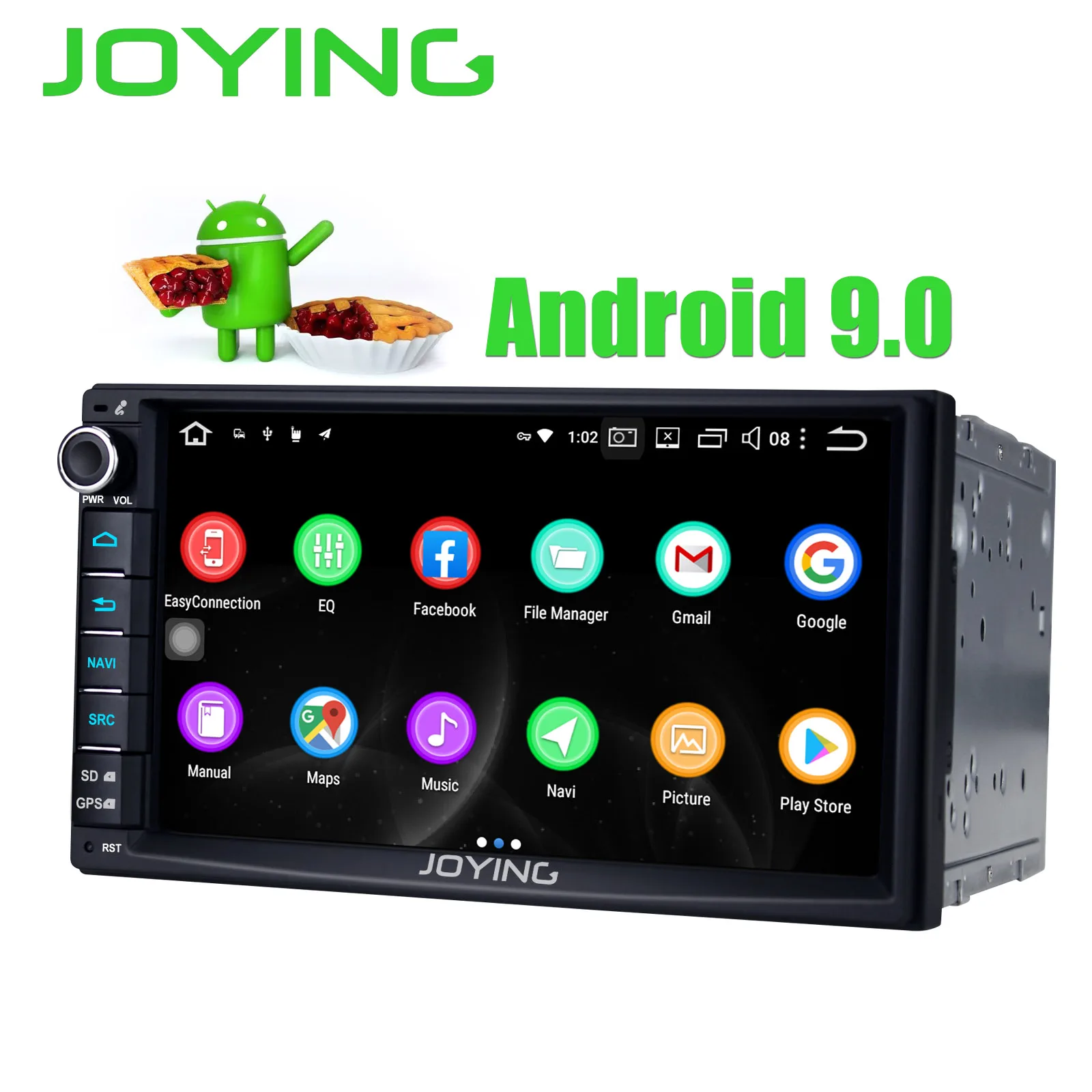 JOYING 2 din Android 9,1 unversal " HD wifi Автомобильный Радио плеер DSP зеркальное соединение головное устройство SWC сплит-экран autradio gps-навигация