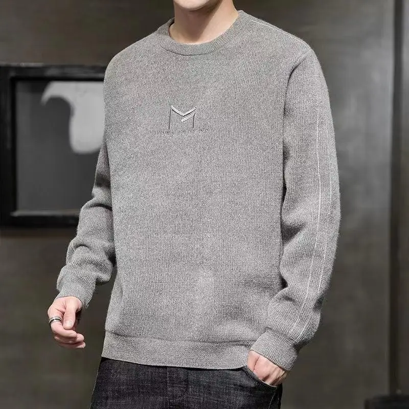 

2021 Men 's New Handsome Spring and Autumn Thin Bottoming Sweater Long Sleeve Korean Style Men 's Clothing Sweater Fashion