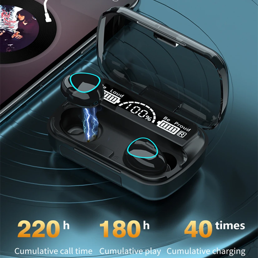 TWS Bluetooth 5 1 наушники 3500 мАч зарядная коробка беспроводные 9D Стерео шумоподавление