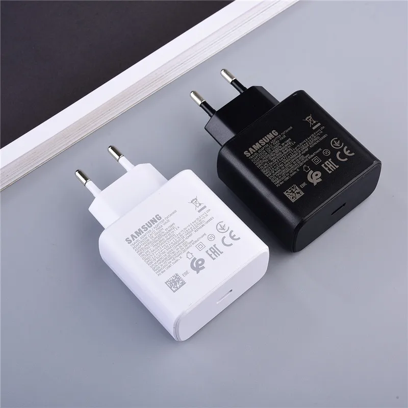 Оригинал Samsung 45 Вт супер быстрое зарядное устройство EP-TA845 PD Power ввиде штепсельной