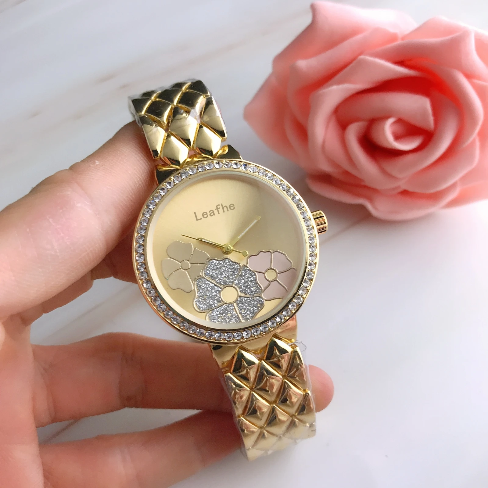 Fashion Brand Women Watches Silver Gold Rose Stainless Steel Flower Watch Ladies Quartz Watch Female Clock Reloj Mujer reloj mujer watches for women top brand women s watch leather rose gold dress female clock ladies simple fashion watch relogio