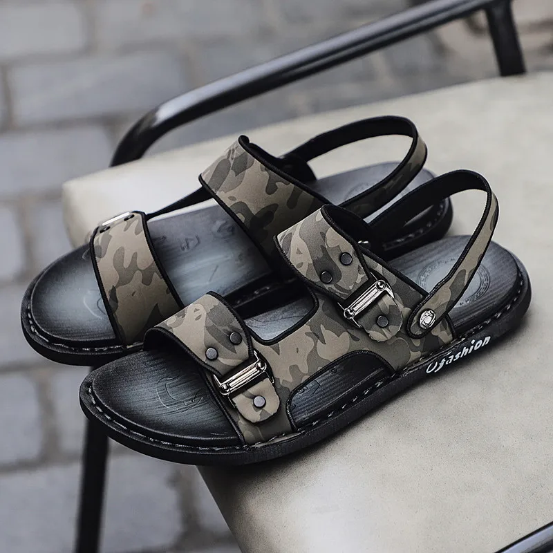 

Slippers Soft Sandy Beach Comfortable Home Men Handmade Men's Summer Shoes Sandals Flat Outdoor For Trend Casual Simplicity