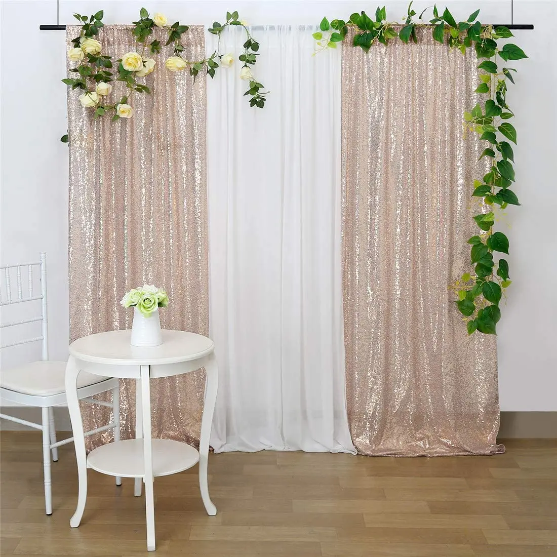 Sequin Backdrop Curtains Panels Photography Glitter Background for Christmas Wedding Baby Shower Party Decor | Дом и сад