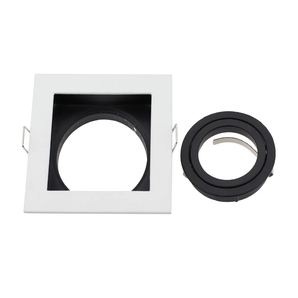 1 шт./лот белые держатели ламп GU10 из цинкового сплава/рама круглые светодиодные