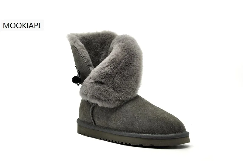 В 2019 г. Новейшие модные зимние ботинки в европейском стиле из натуральной овчины
