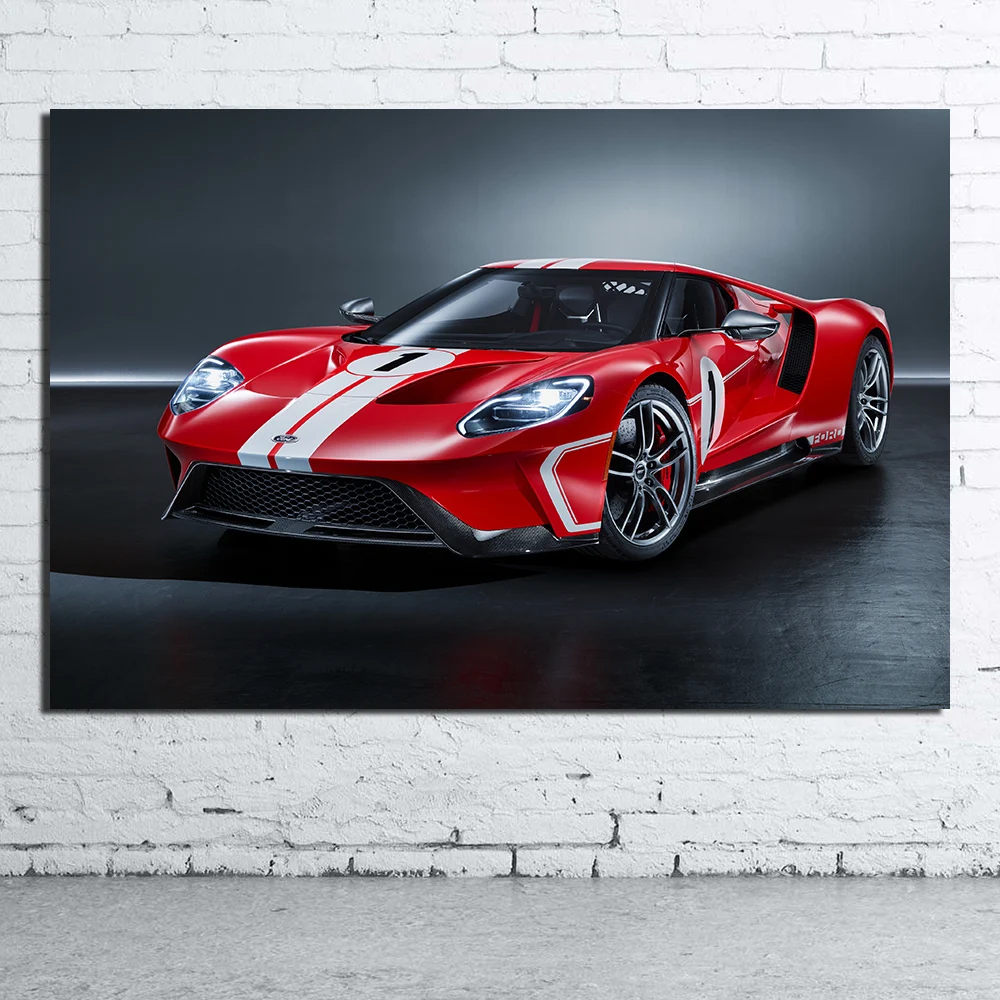 Ford GT Картина на холсте плакаты принты 16x24 20x30 24x36 дюймов Supercar DIY рамка настенные