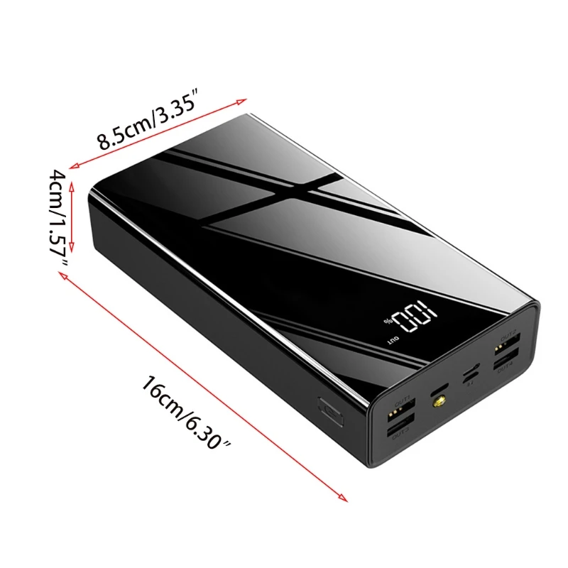 

40000mAh Large Capacity Power Bank Portable Charger External Battery Pack for All Micro/Light-ning/Type-C Mobile Phone
