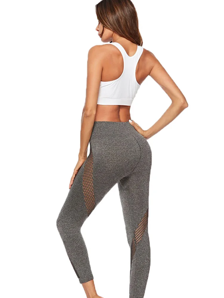 Леггинсы для фитнеса женские бесшовные леггинсы тренировок штаны с высокой