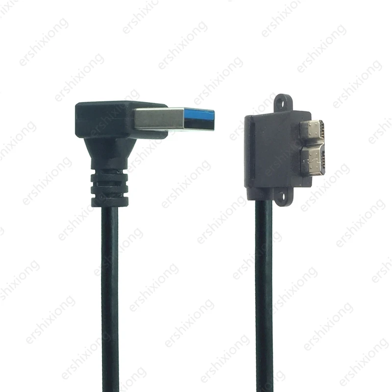 Кабель USB 3 0 A Male to Micro B 90 градусов черный м вверх и вниз влево вправо Угловой USB3.0 |