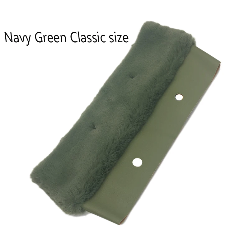 Classic Navy Green 11 цветов плюшевая отделка Тепловая отделка Подходит для классического мини размера O сумка Obag аксессуары для сумок - Цвет: Classic Navy Green
