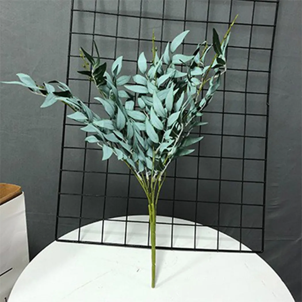

Bouquet Artificial Branch 50cm In Height Eucalyptus Fake Leaves Plant Wedding Party Home Decor 100% Brand New And High Quality