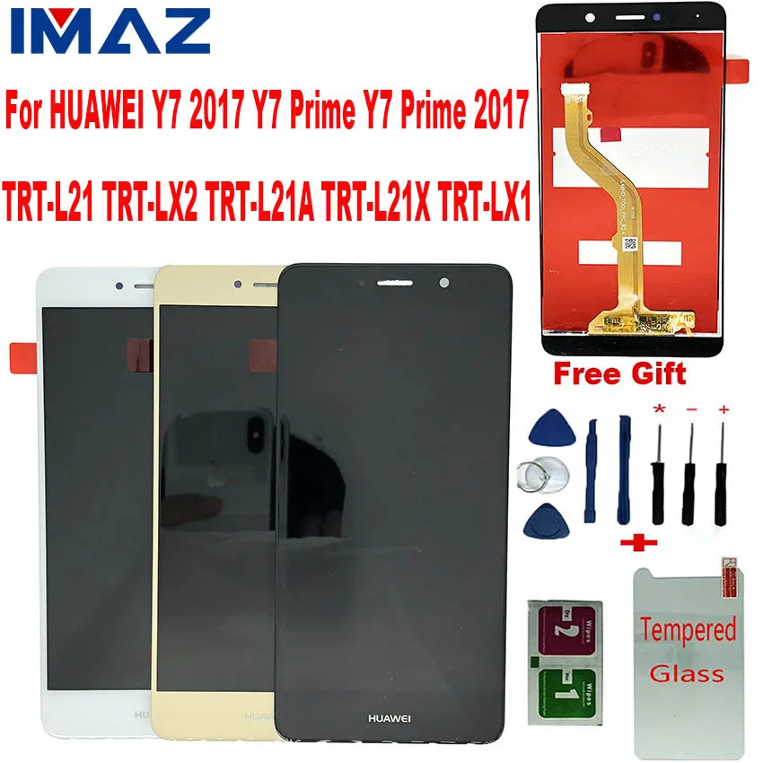 

IMAZ 5.5" LCD For Huawei Y7 2017 Y7 PRIME LCD Display Touch Screen Digitizer For Y7 prime 2017 Nova Lite+ TRT-LX1 TRT-L21 LCD