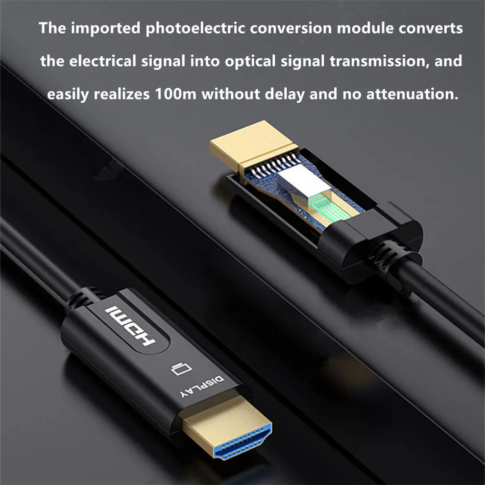 

HDMI Cable 10m Optical Fiber HDMI 2.0 Cable 4K 60HZ 3D HDR for HD TV Box For Projector PS4 PS3 18Gbps Male to Male 5m 15m 20m