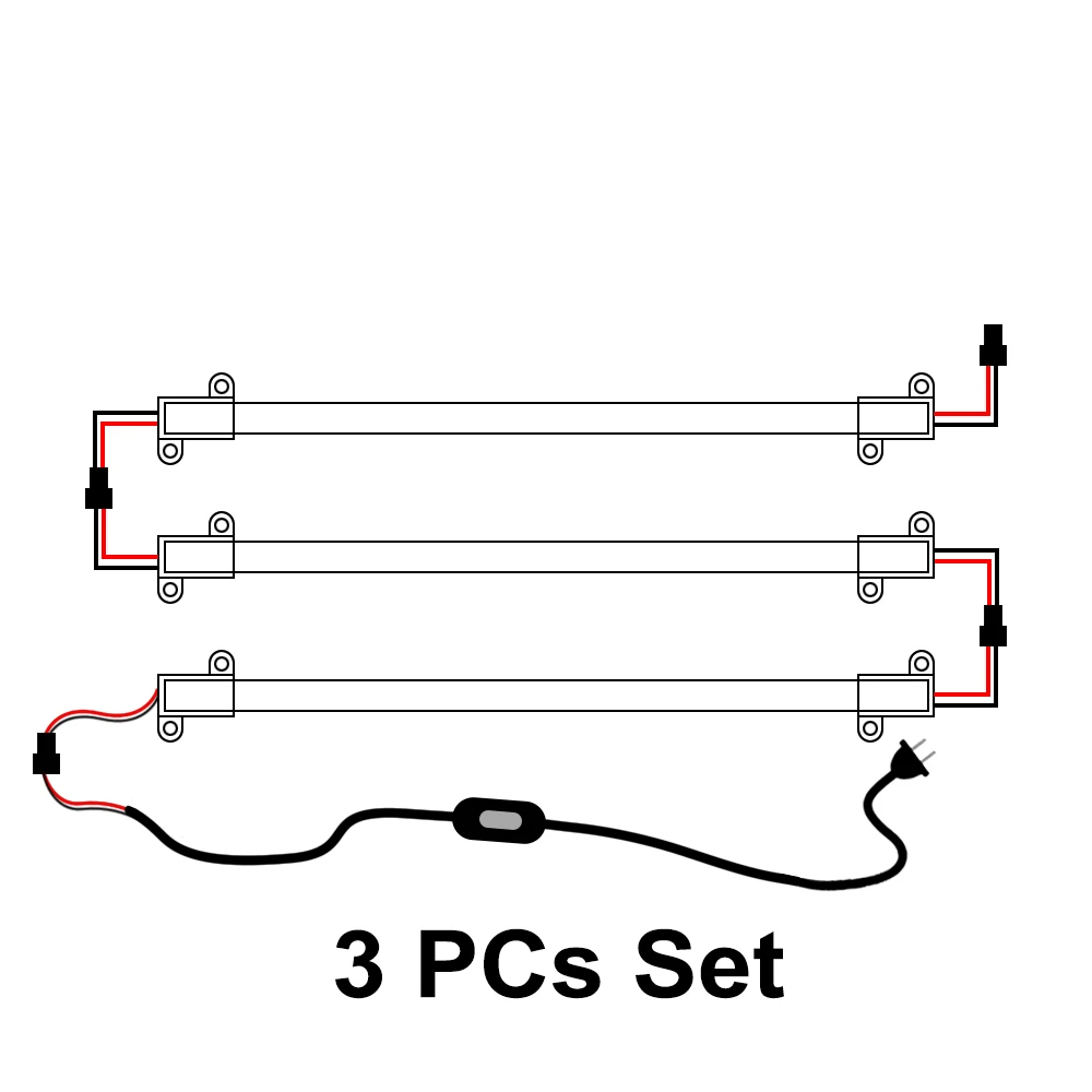 3pcs Set Светодиодный светильник AC220V высокой яркости 8 Вт 72 светодиодный s 50 см энергосберегающий светодиодный Флуоресцентный светильник 1-6 шт. в комплекте - Испускаемый цвет: 3pcs Set