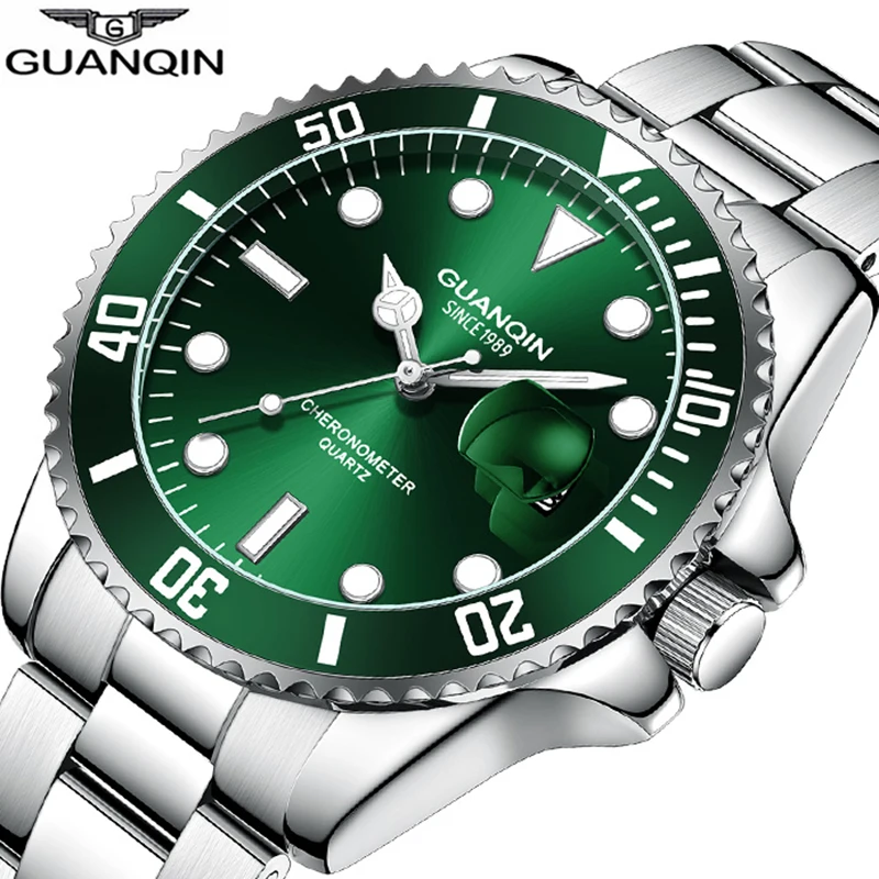 Новое поступление водонепроницаемые мужские кварцевые наручные часы GUANQIN