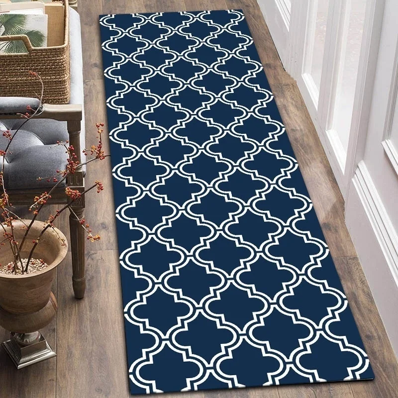 

1PC Bathroom Entrance Non-slip Door Mat Printed Washable Kitchen Floor Mat Bedroom Living Room Bedside Area Rugs Modern Carpet