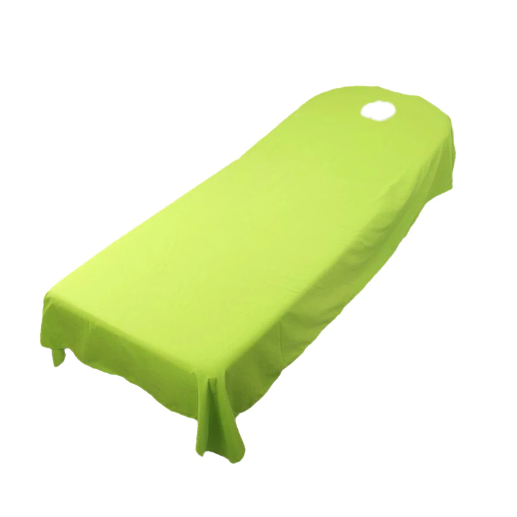 

SPA Salon Bed Sheet Table Cover with Hole Multifunction Bedding Travel Use