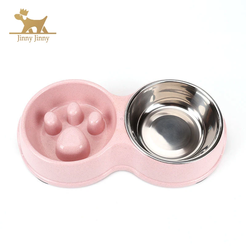 

Кормушка для собак, двойная, Антискользящая, из нержавеющей стали, для маленьких домашних животных, кошек, собак