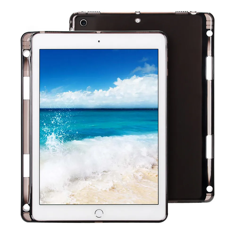 Для iPad 7th Gen Прозрачный чехол с карандашом, ТПУ защитный чехол, противоударный чехол для планшета, чехол для планшета, подставка для планшета