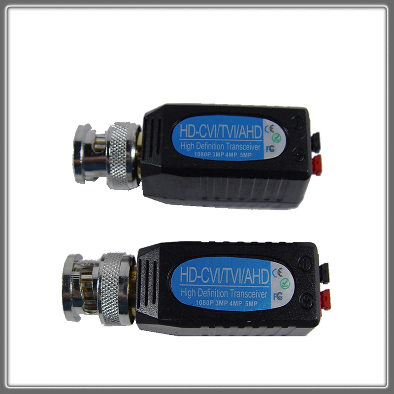 2шт 200 ТБ для 2MP 3MP 4MP 200M (диапазон футов HD CVI/AHD/TVI Twisted BNC CCTV пассивные трансиверы Cat5 UTP