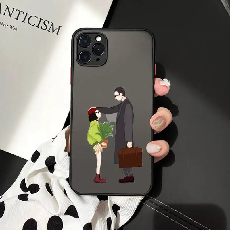 

Movie Leon And Mathilda Phone Case For iphone 12 11 7 8 plus mini x xs xr pro max matte transparent cover